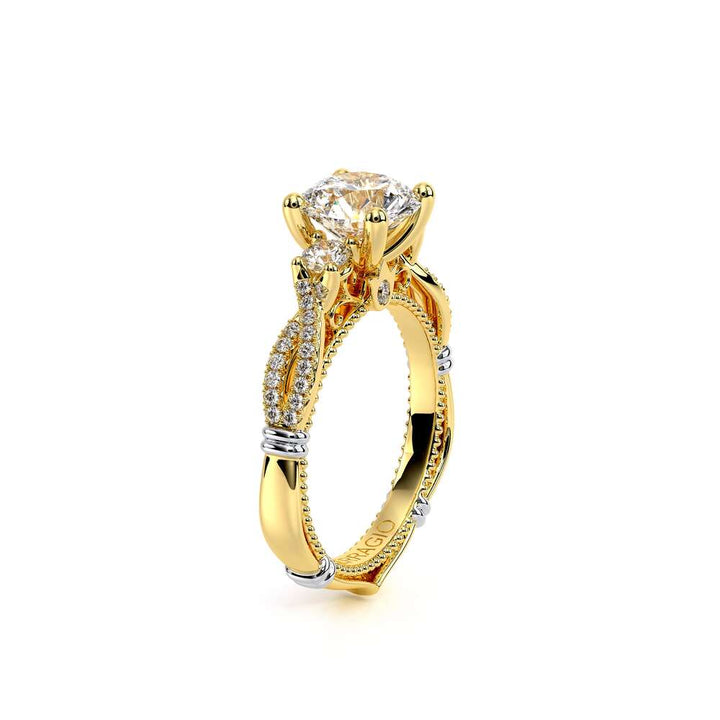 Parisian-129r-18k Yellow Gold Round