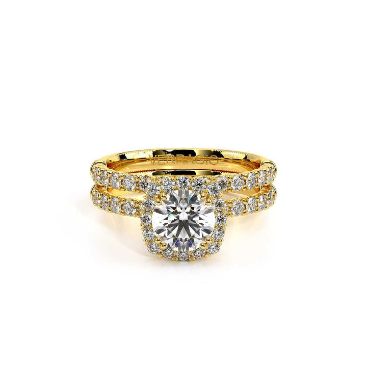 Renaissance-954CU18-18K Yellow Gold Cushion