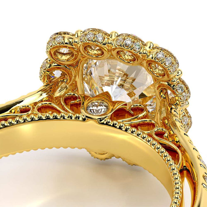 Venetian-5080cu-18k Yellow Gold Cushion