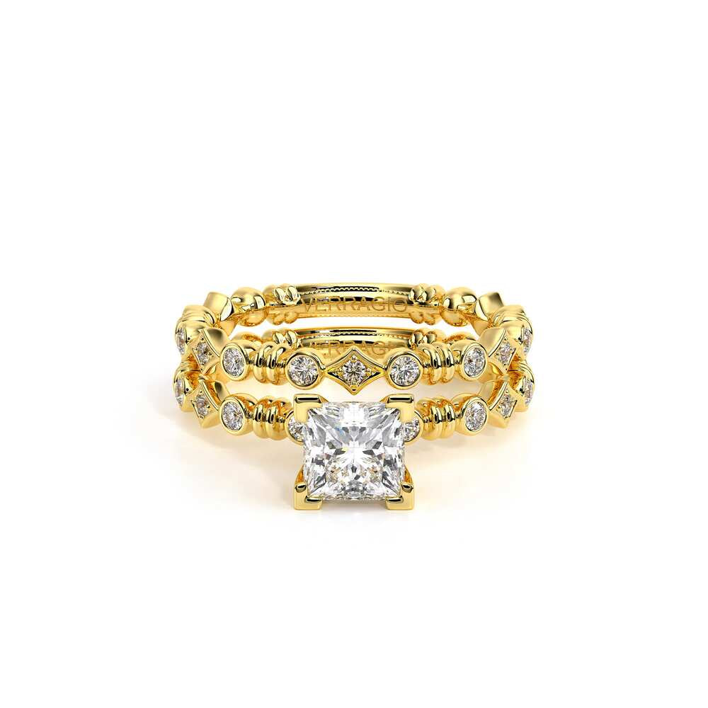 Renaissance-973-P-18k Yellow Gold Princess
