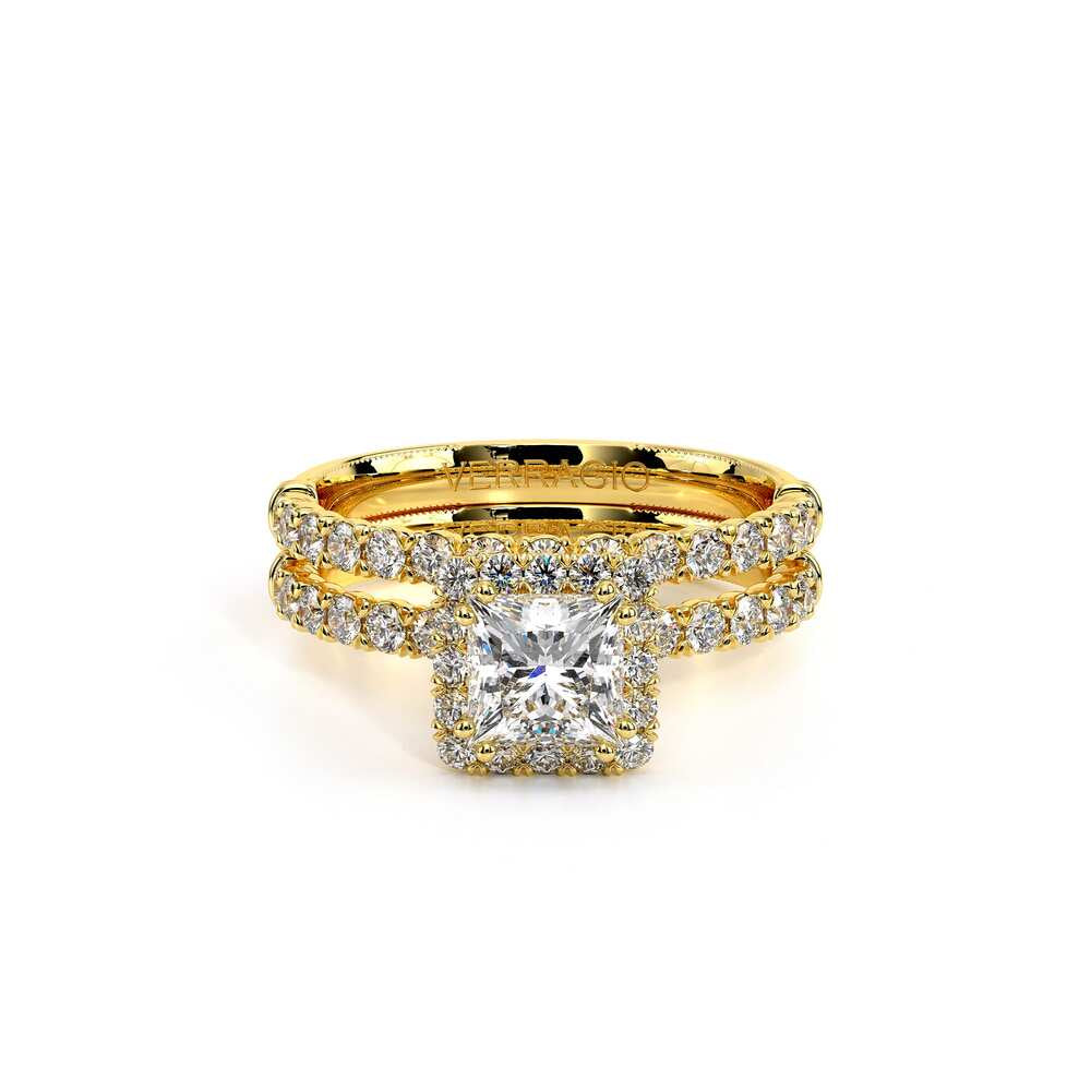 Renaissance-954P18-14K Yellow Gold Princess