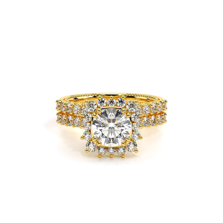 Renaissance-986CU-18K Yellow Gold Cushion