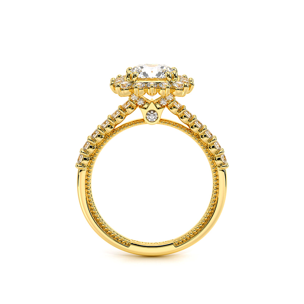 Renaissance-986CU-18K Yellow Gold Cushion