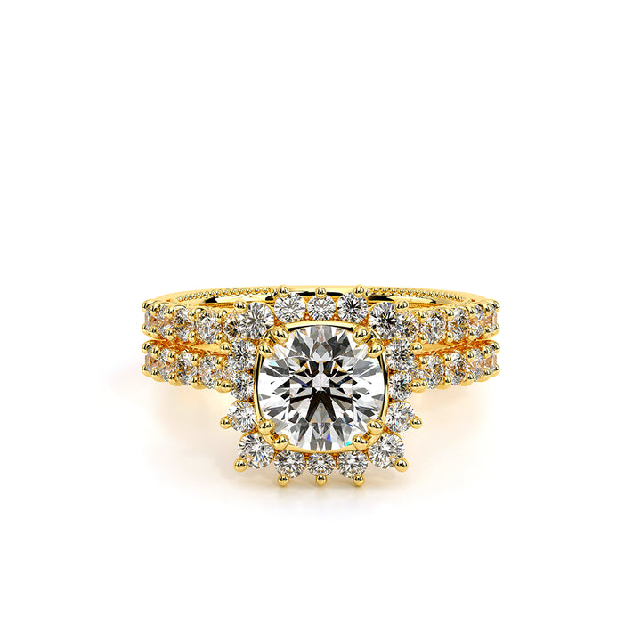 Renaissance-986W-18K Yellow Gold Pear