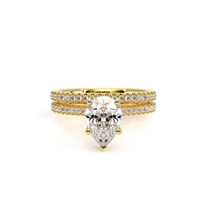 Renaissance-992PS13-18K Yellow Gold Pear