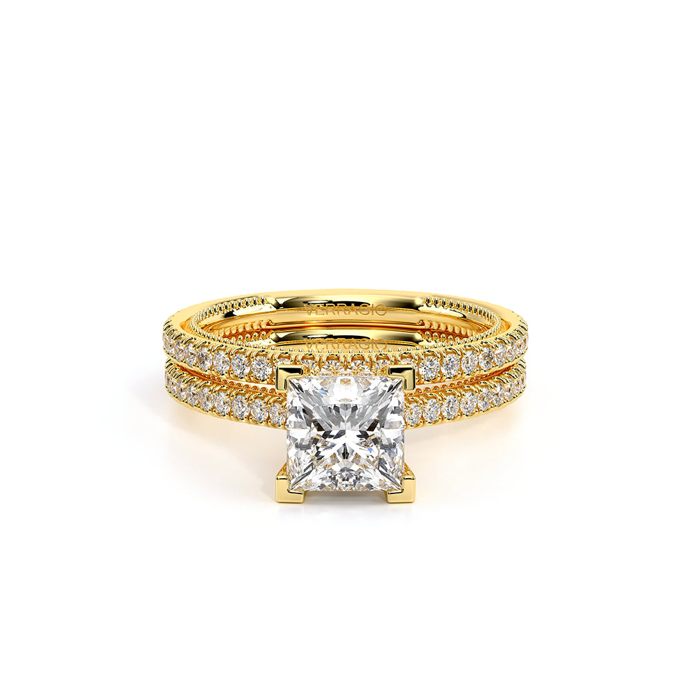 Renaissance-992P13-18K Yellow Gold Princess