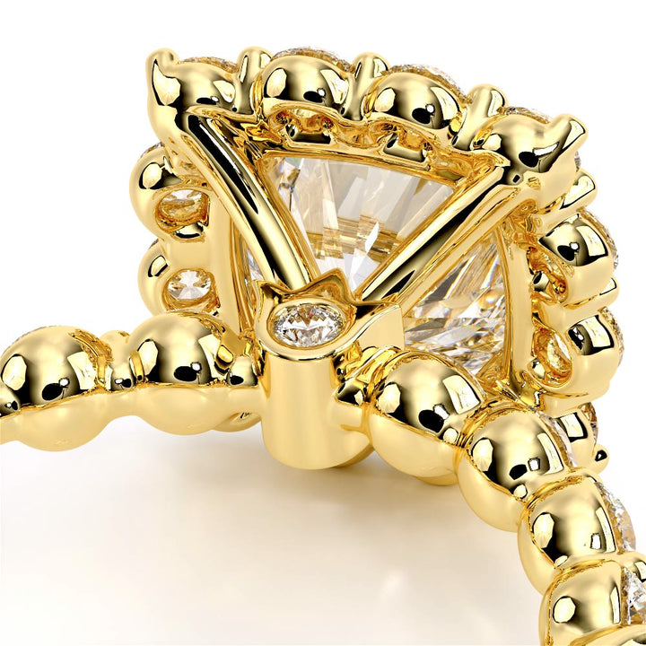 Renaissance-990CU25-18K Yellow Gold Cushion