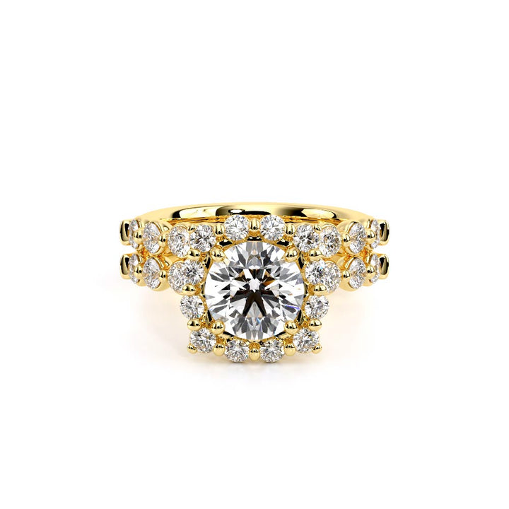 Renaissance-990CU25-18K Yellow Gold Cushion
