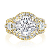 Round 3-Stone Engagement Ring