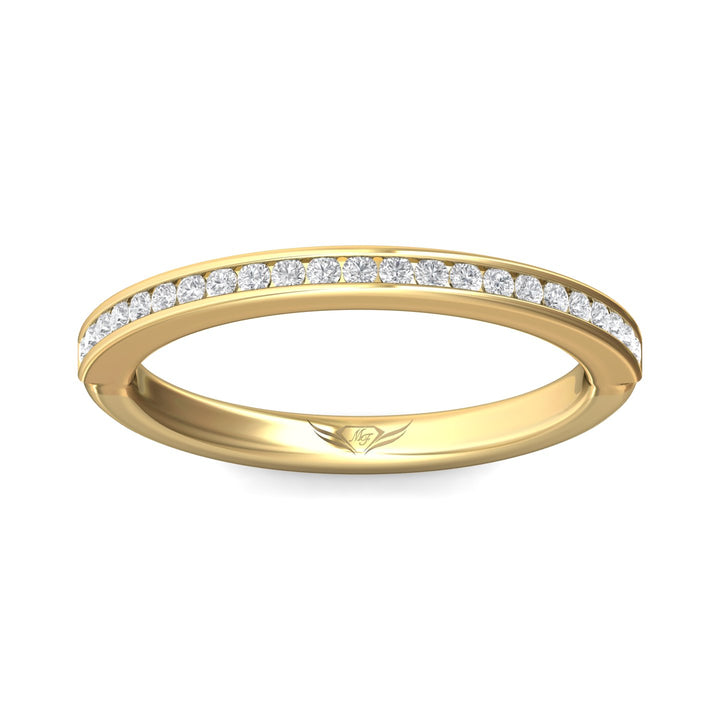 14K Gold Yellow Channel/Shared Prong Wedding Band from the Channel/Shared Prong collection - VC08XSRWB_14KY