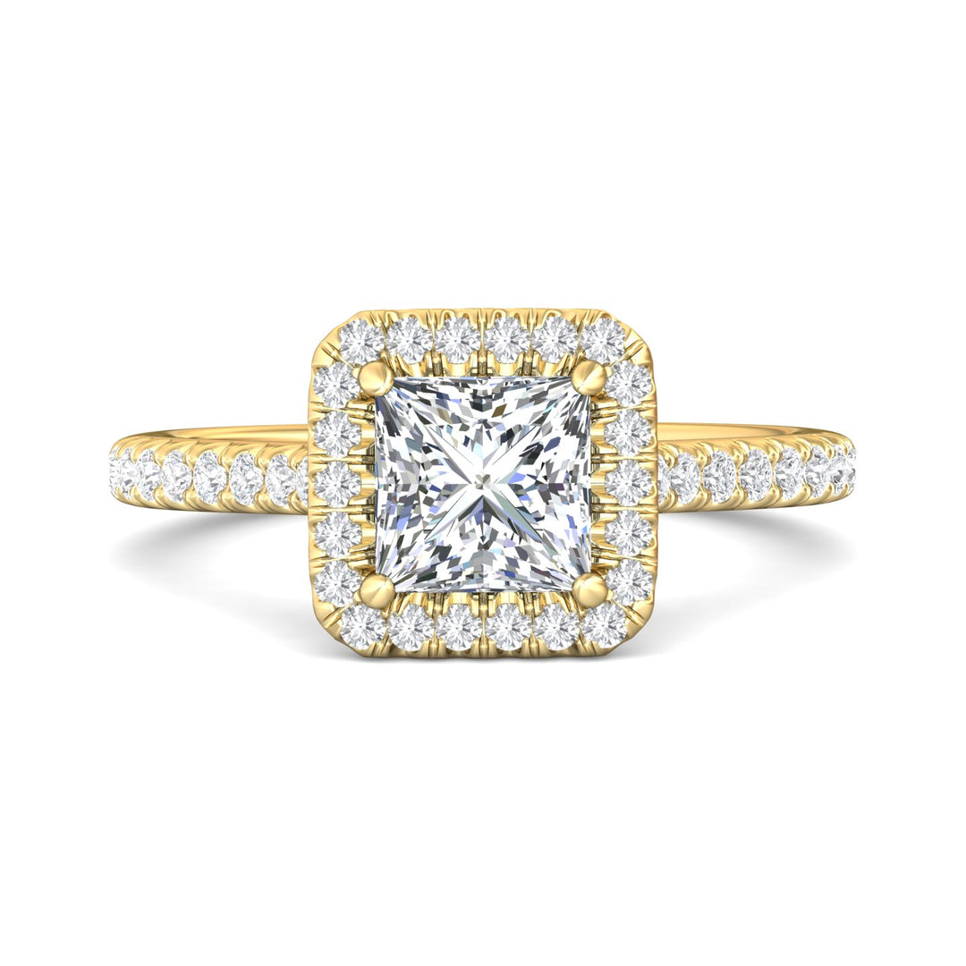 Micropave Halo Engagement Ring from the Micropave Halo collection