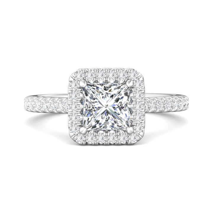 14K Gold White Micropave Halo Engagement Ring from the Micropave Halo collection - VM03_14KW_AsHPr_6.0_Prm_H-I_SI1