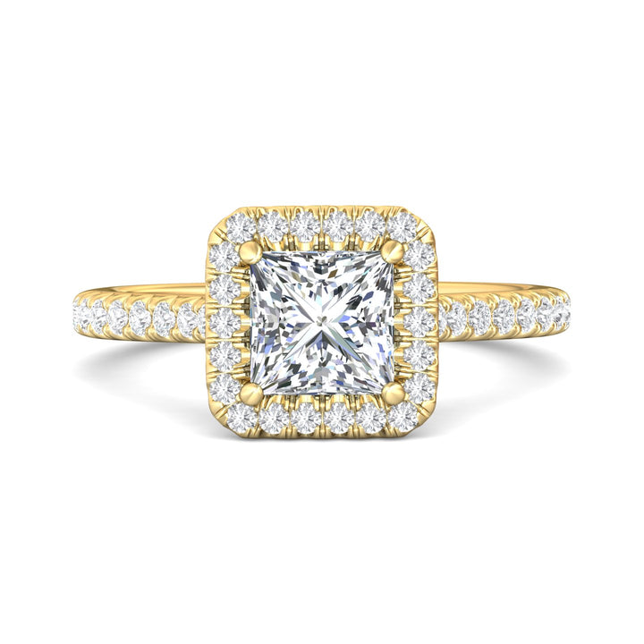 14K Gold Yellow Micropave Halo Engagement Ring from the Micropave Halo collection - VM03_14KY_AsHPr_6.0_Prm_H-I_SI1