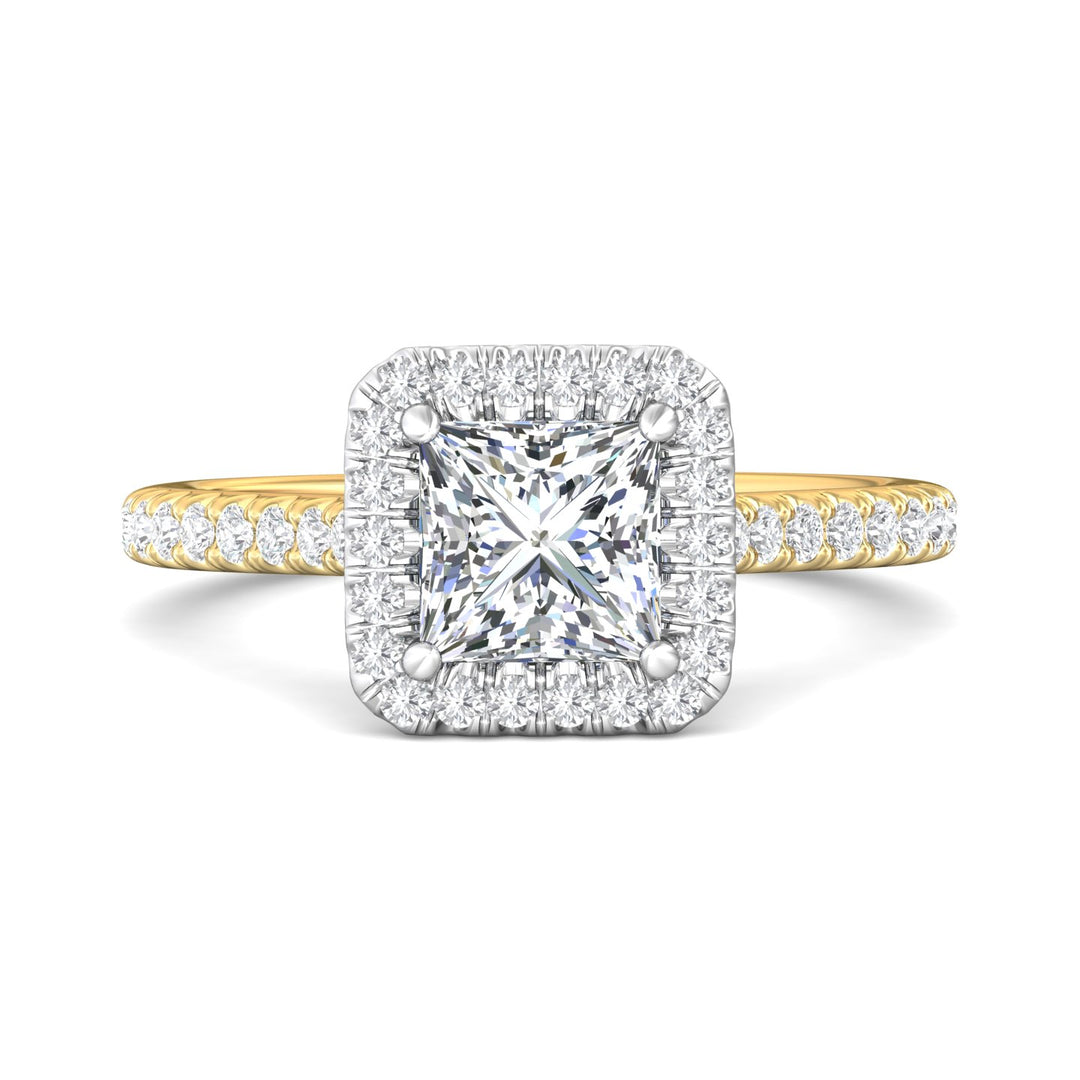 14K Gold Yellow/White Micropave Halo Engagement Ring from the Micropave Halo collection - VM03_14KYW_AsHPr_6.0_Prm_H-I_SI1