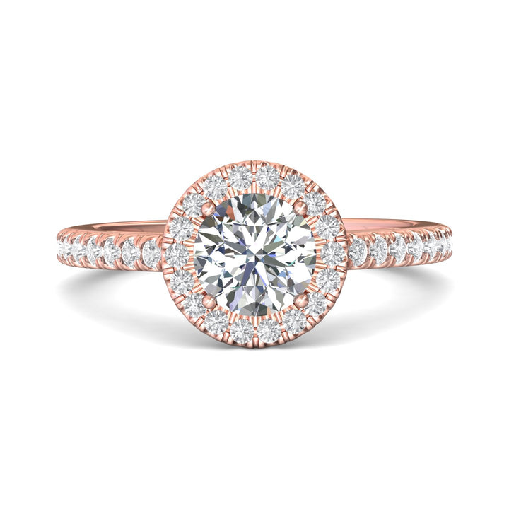 Micropave Halo Engagement Ring from the Micropave Halo collection