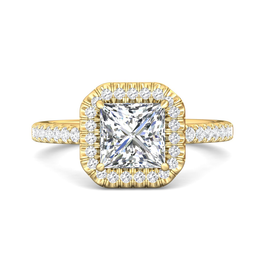 14K Gold Yellow Micropave Halo Engagement Ring from the Micropave Halo collection - VS08_14KY_AsHPr_6.6_Prm_H-I_SI1