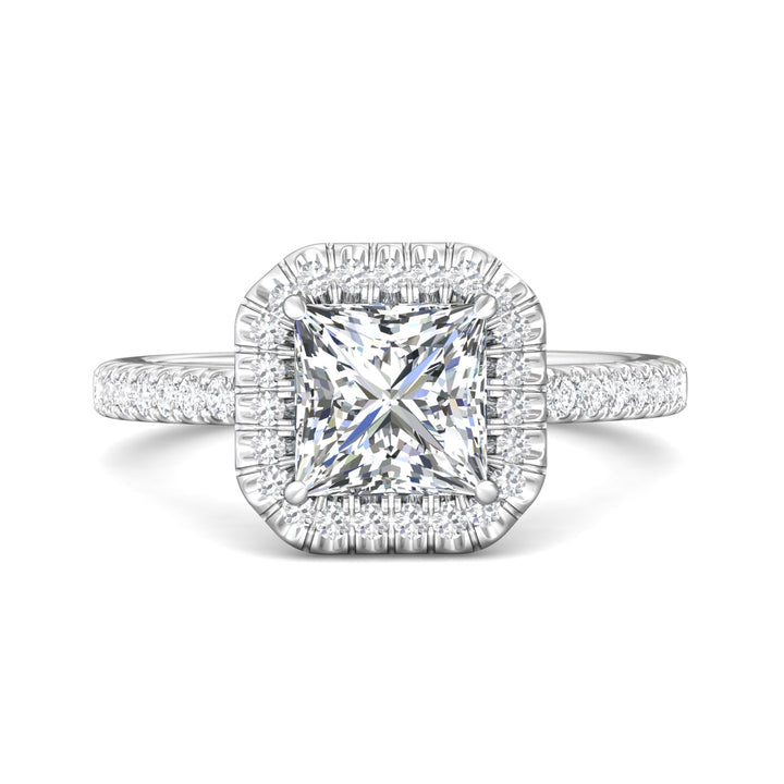 Platinum White Micropave Halo Engagement Ring from the Micropave Halo collection - VS08_PlatW_AsHPr_6.6_Prm_H-I_SI1