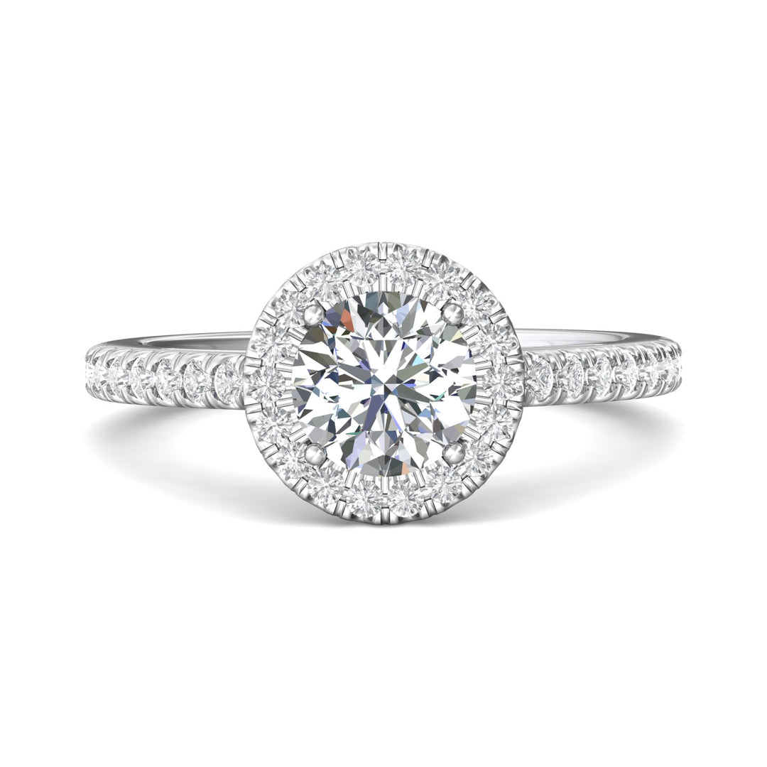 Platinum White Micropave Halo Engagement Ring from the Micropave Halo collection - VS08_PlatW_RdH_6.5_Prm_H-I_SI1