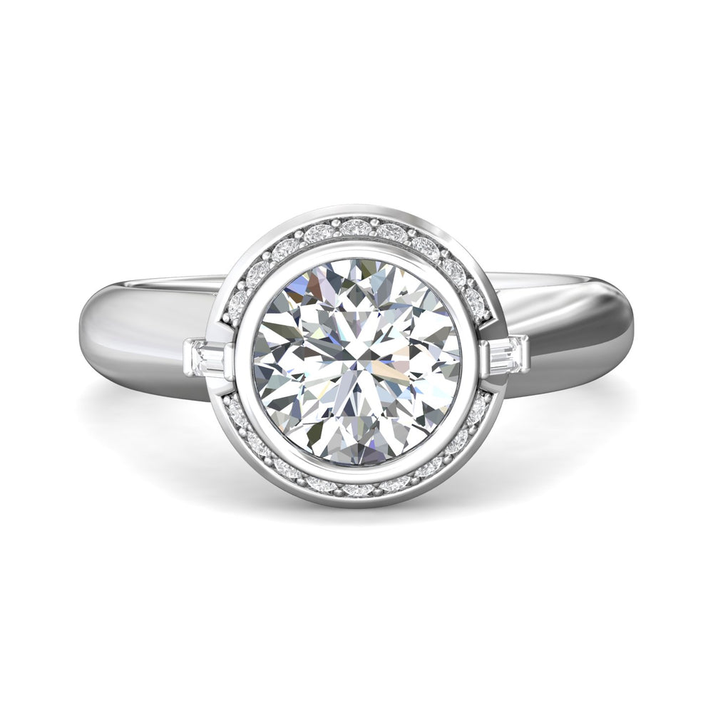 Platinum White Encore Engagement Ring from the Encore collection - VS15_PlatW_Rd_8.0_Prm_H-I_SI1