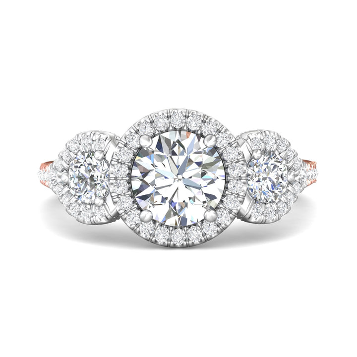 14K Gold Pink/White Encore Engagement Ring from the Encore collection - VT02-AENG_14KPW_RdH_7.5_Prm_H-I_SI1