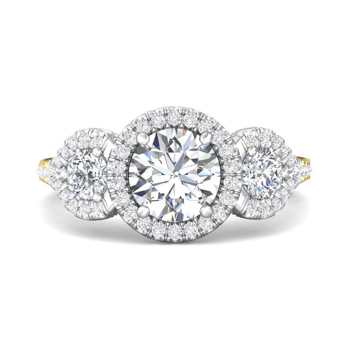 18K Gold White/Yellow Encore Engagement Ring from the Encore collection - VT02-AENG_18KWY_RdH_7.5_Prm_H-I_SI1