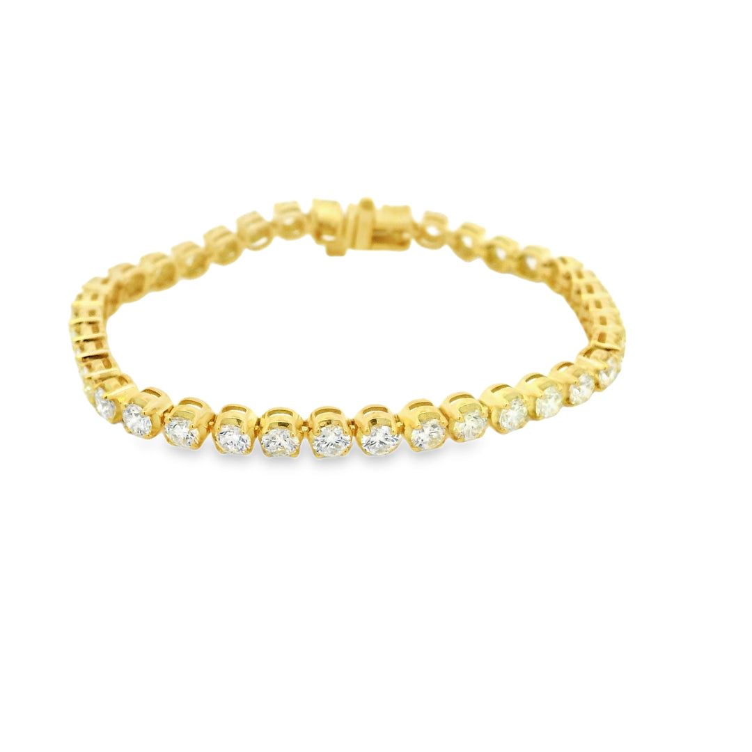 7.69 ct Natural Diamond Tennis Bracelet