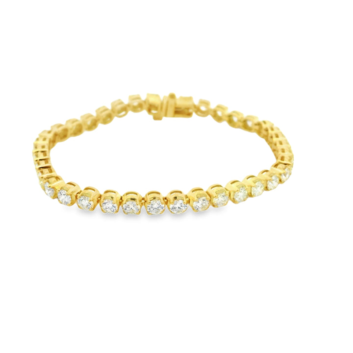7.69 ct Natural Diamond Tennis Bracelet