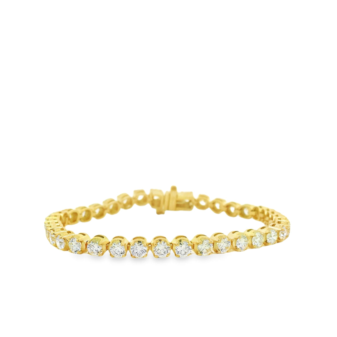 7.69 ct Natural Diamond Tennis Bracelet