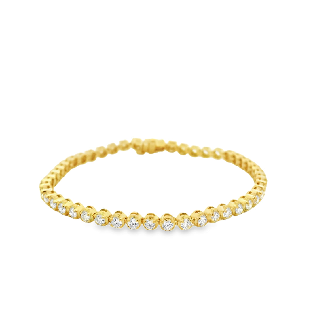 3.81 ct Natural Diamond Tennis Bracelet