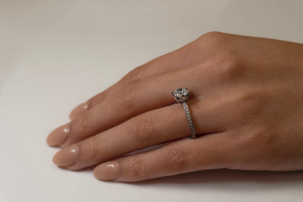 18 Karat White Gold Engagement Ring by Ritani
