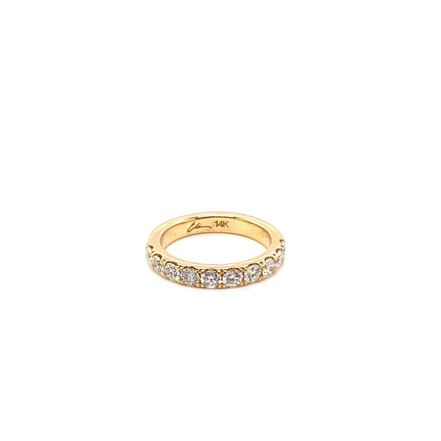 14 Karat Yellow Gold Diamond Band