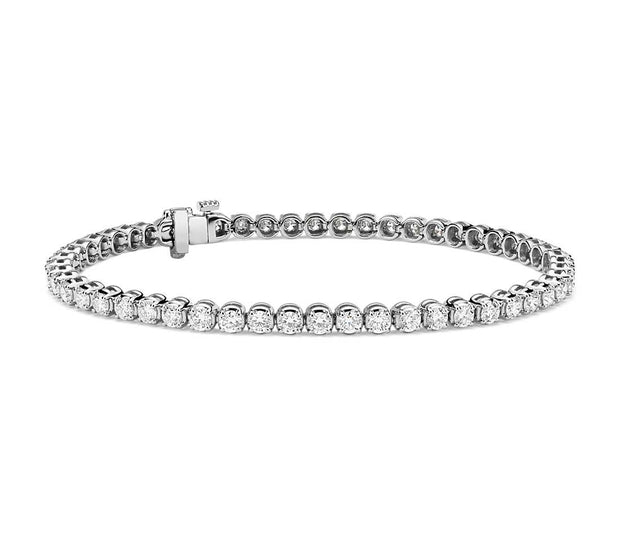 Tennis Bracelet with 3.73 Carats of Round Brilliant Diamonds