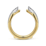 Gabriel & Co. AN12545S-M44JJ 14K White and Yellow Gold Diamond Ring Enhancer