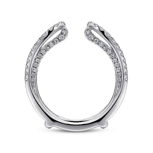 Gabriel & Co. AN12738S-W44JJ 14K White Gold French Pavé Set Diamond Ring Enhancer
