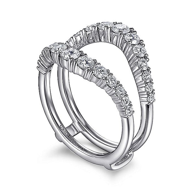 Gabriel & Co. AN14750M-W44JJ 14K White Gold Diamond Ring Enhancer