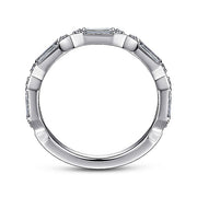 Gabriel & Co. AN15555W44JJ 14K White Gold Diamond Anniversary Band