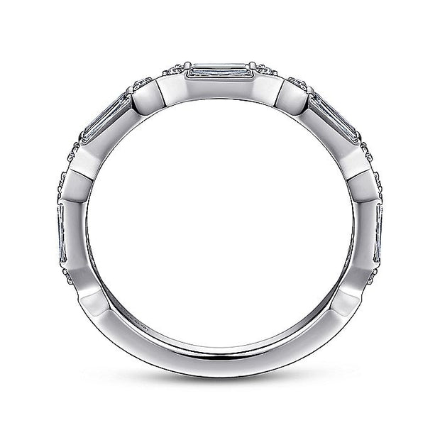 Gabriel & Co. AN15555W44JJ 14K White Gold Diamond Anniversary Band