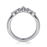 Gabriel & Co. AN15563W44JJ 14K White Gold Diamond Anniversary Band
