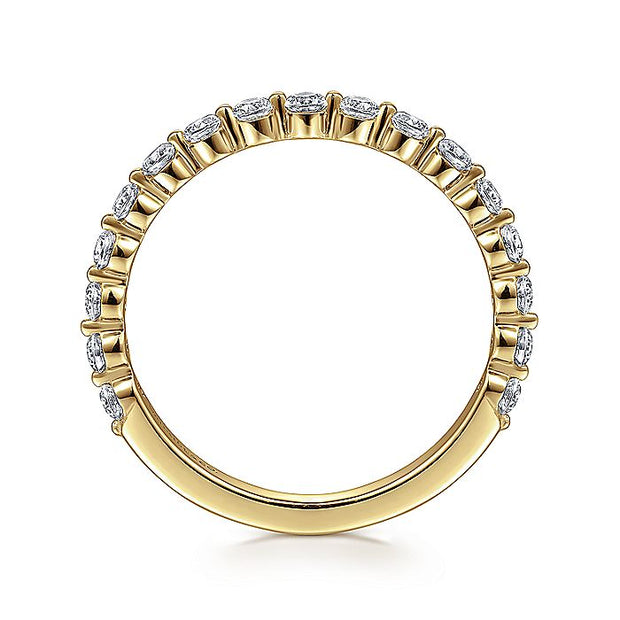 Gabriel & Co. AN15747Y44JJ 14K Yellow Gold Single Prong Diamond Anniversary Band