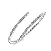 Gabriel & Co. BG4227-62W45JJ 14K White Gold Split Bypass Diamond Bangle