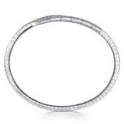 Gabriel & Co. BG4227-62W45JJ 14K White Gold Split Bypass Diamond Bangle