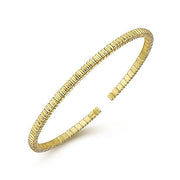 Gabriel & Co. BG4306-62Y4JJJ 14K Yellow Gold Textured Cuff Bracelet