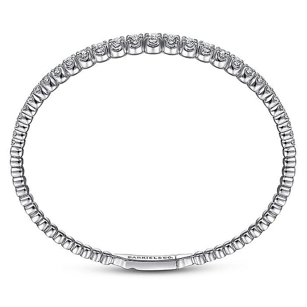 Gabriel & Co. BG4432-65W45JJ 14K White Gold Diamond Bangle