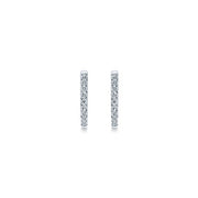 Gabriel & Co. EG10857W45JJ 14K White Gold Tiger Claw Set 20mm Round Inside Out Diamond Hoop Earrings