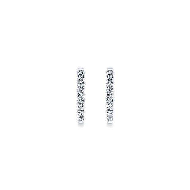 Gabriel & Co. EG10857W45JJ 14K White Gold Tiger Claw Set 20mm Round Inside Out Diamond Hoop Earrings