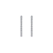 Gabriel & Co. EG10864W45JJ 14K White Gold Prong Set 25mm Round Inside Out Diamond Hoop Earrings