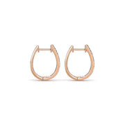Gabriel & Co. EG10912K45JJ 14K Rose Gold 20mm Slim Pavé Diamond Huggies