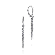 Gabriel & Co. EG12457W45JJ 14K White Gold Peek A Boo Spike Diamond Earrings