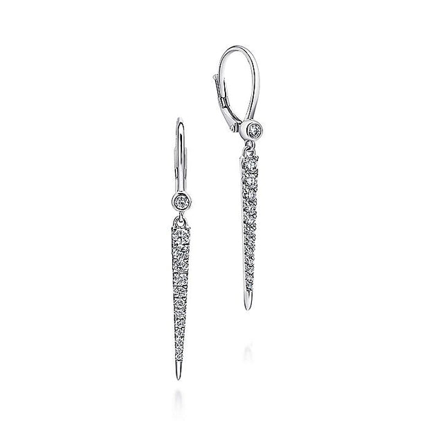Gabriel & Co. EG12457W45JJ 14K White Gold Peek A Boo Spike Diamond Earrings