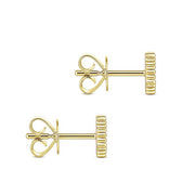 Gabriel & Co. EG13354Y45JJ 14K Yellow Gold Octagonal Pavé Diamond Cluster Stud Earrings